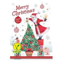 Merry Christmas Adventskalender mit veganer Schokolade,...