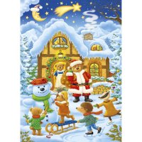 Adventskalender Weihnachtsmann mit Kinder Weihnachten...